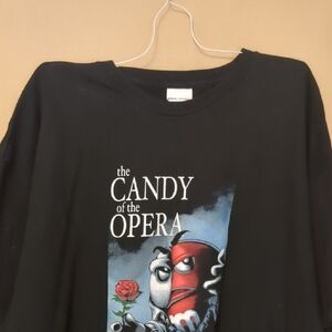 M&M’s Candy of the Opera Graphic Black 2009  T-Shirt Size Double Extra Large 2XL